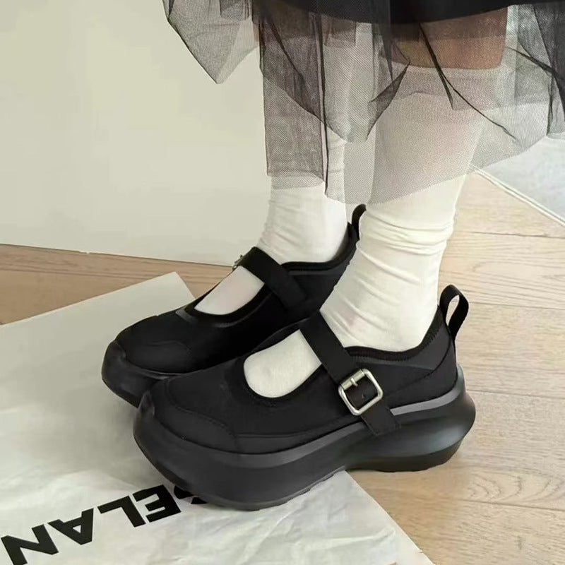 Women's Height Increasing Mary Jane Mesh Platform Muffin Fitness Pumps Breathable Sports Casual Shoes