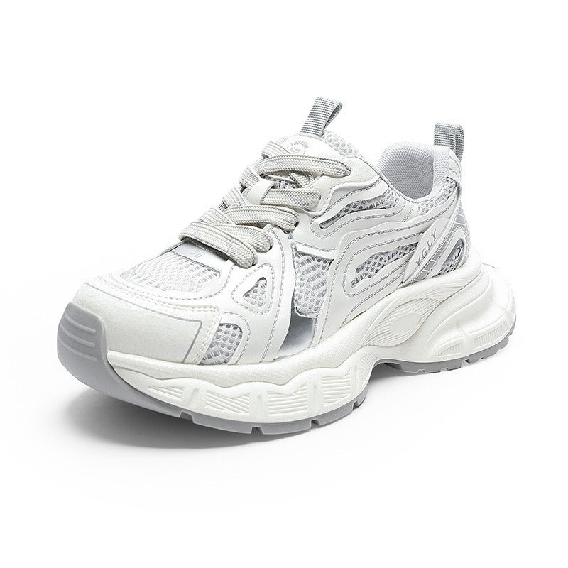 Women's Style Simple Fashion Clunky Spring Mesh Stitching Breathable Women's Sports Shoes