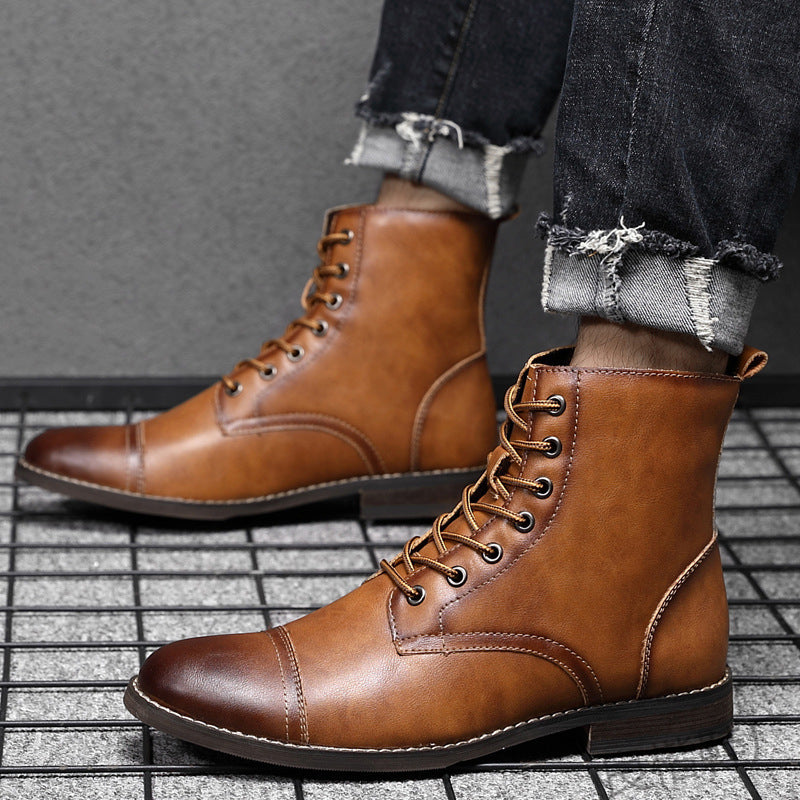 Men's Martin Fashion Large Size Retro British Boots