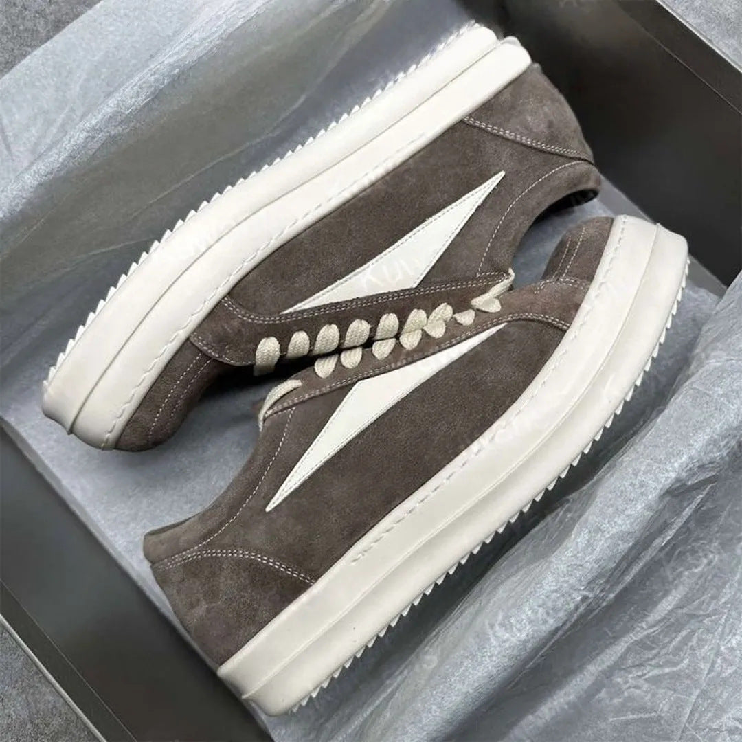 Platform Height Increasing Round Toe High Version Comfortable Casual Shoes