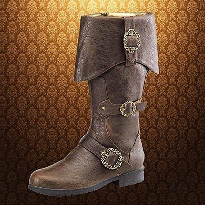 Classic Medieval Viking Force Laboratories Renaissance Men's Leather Boots