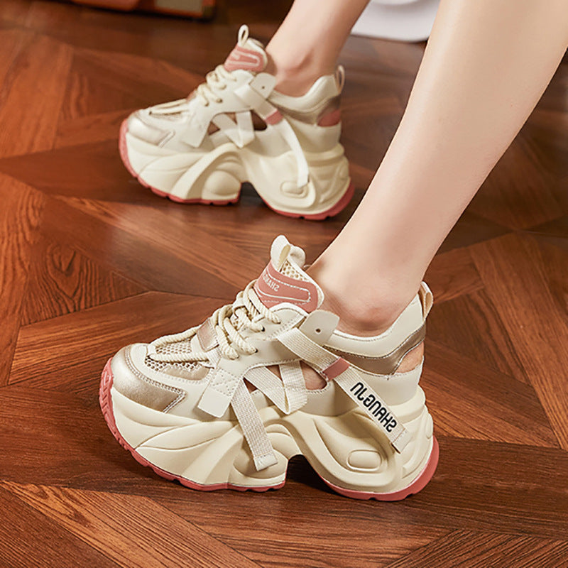 Women's Height Increasing Insole Dad Summer Hollow Hole Women's Shoes