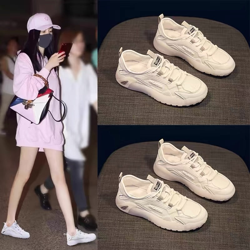 Women's Thick-soled Summer White Breathable Mesh Running Women's Casual Shoes