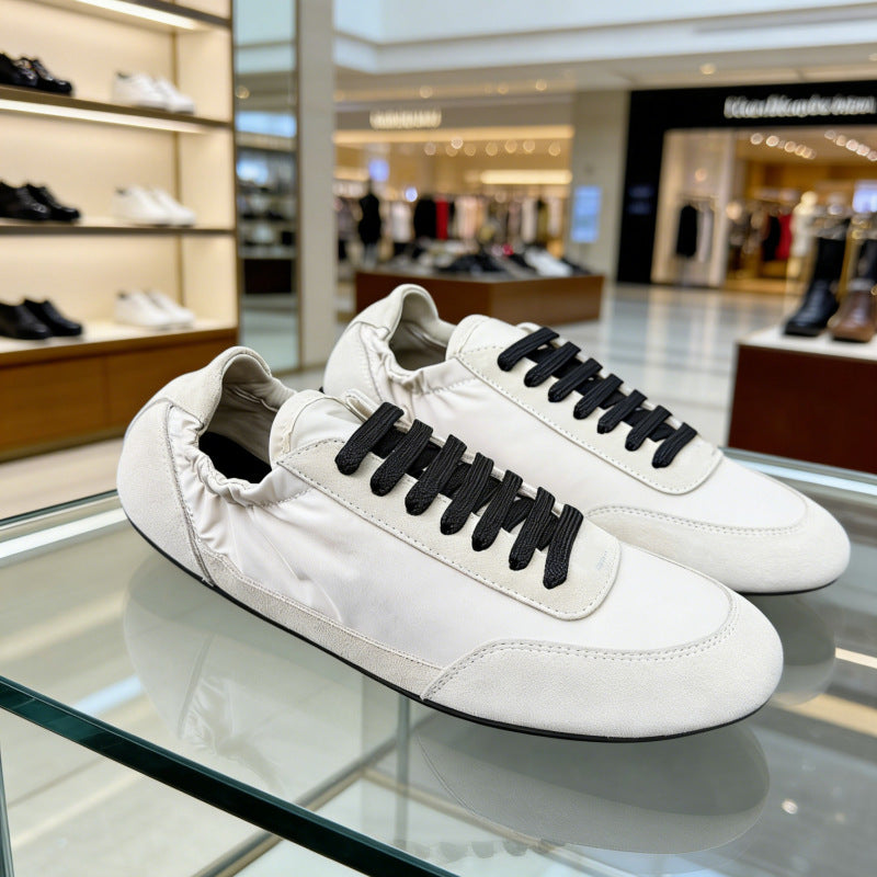 Women's & Men's Moral Training Retro Solid Color Flat Round Toe Sports Casual Shoes
