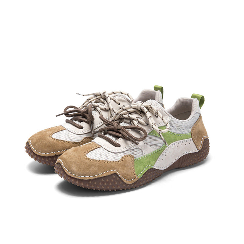 Women's Net Face Color Matching Soft Bottom Sports Casual Shoes
