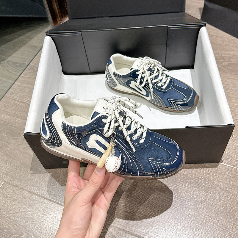 Women's Elevator German Training Breathable Preppy Style Retro Racing Sports Casual Shoes