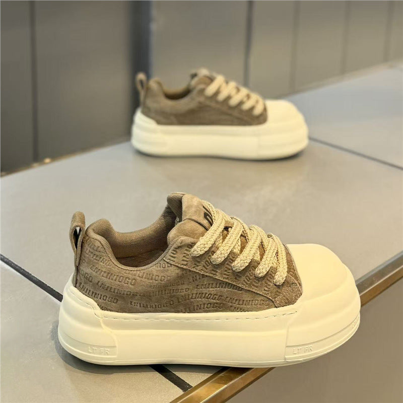 Men's Flow Wild Fashion Tide Thick Bottom Matte Low Top Casual Shoes