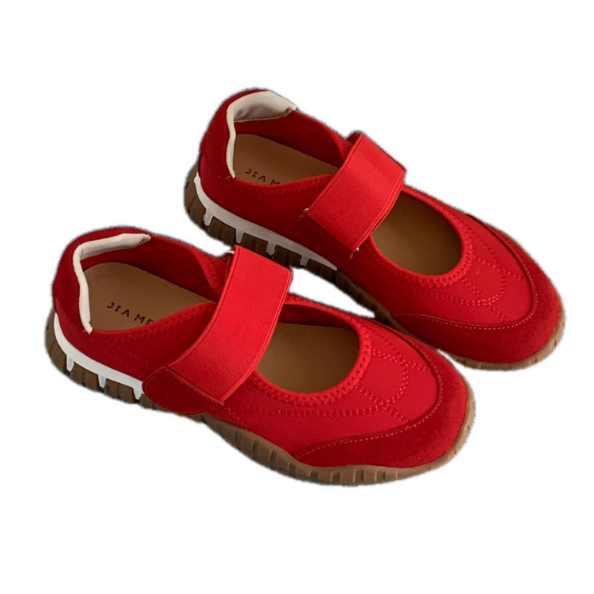 Women's Velcro Mary Jane Hollow German Training Thick-soled For Height Increasing Sneakers