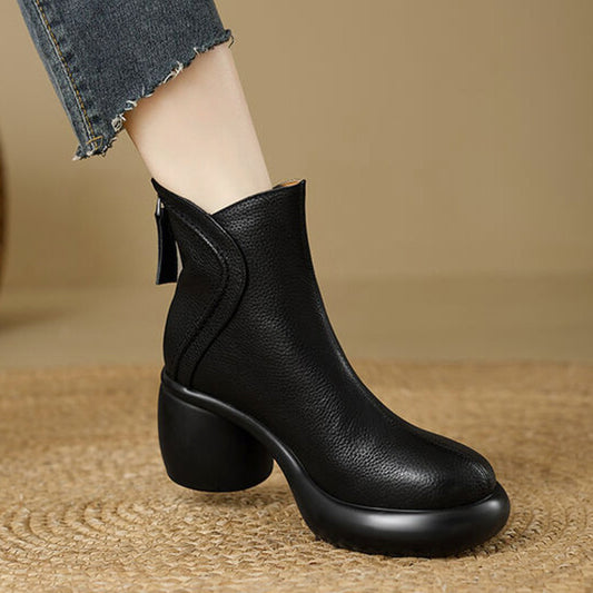 Comfortable Platform High Chelsea British Style Vintage Boots