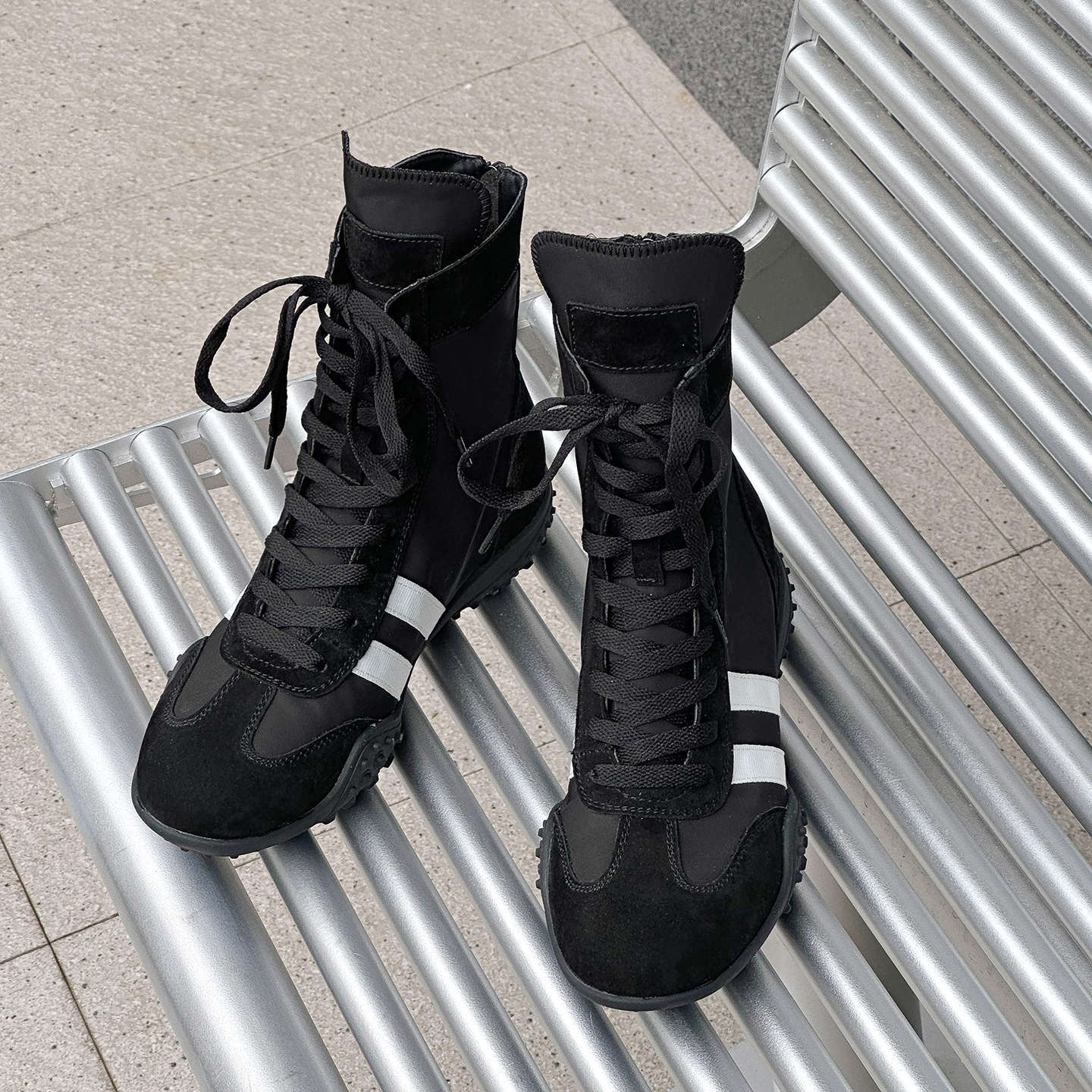 Women's Height Increasing Insole Boxing Round Toe Women's Casual Shoes