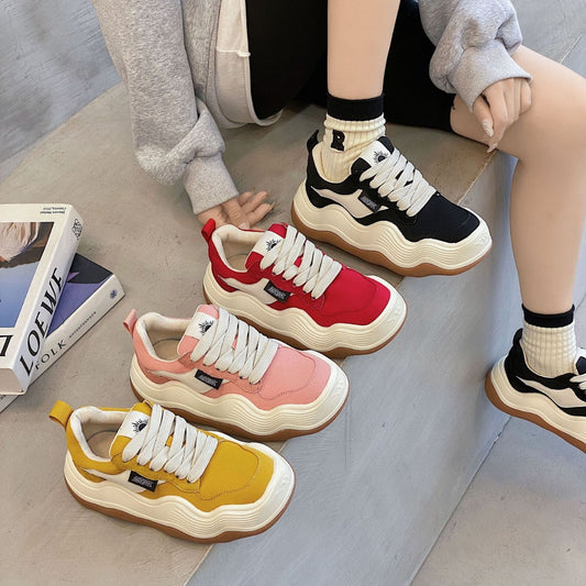 Ugly Cute Big Head Bread Wave Women's Casual Shoes
