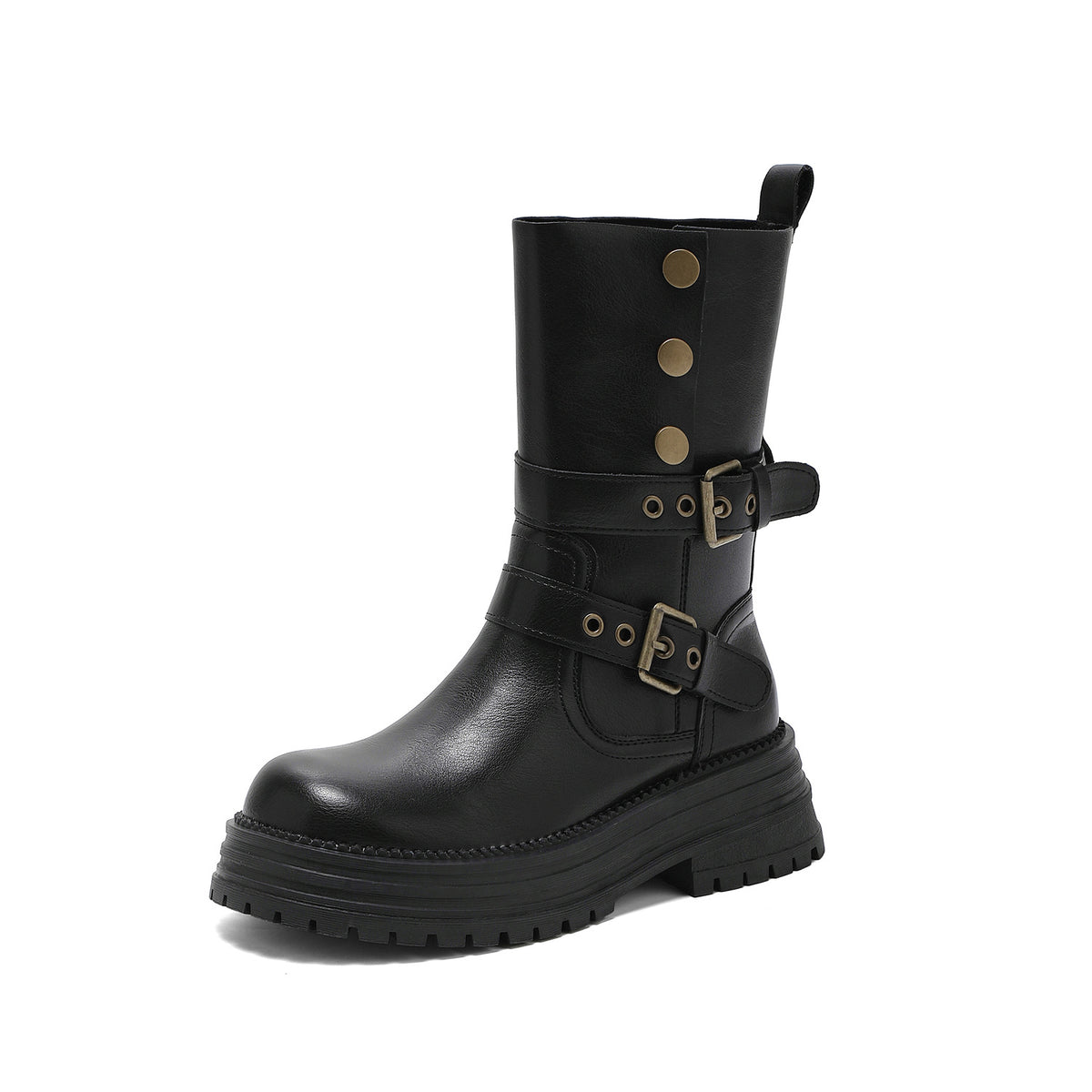 Women's High Version Brown Vintage Ankle British Style Women's Leather Boots