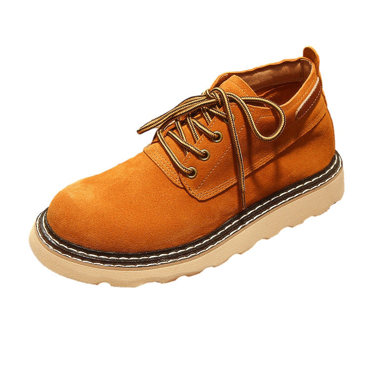 Men's Genuine Suede Retro Breathable Soft Bottom Men's Martin Boots