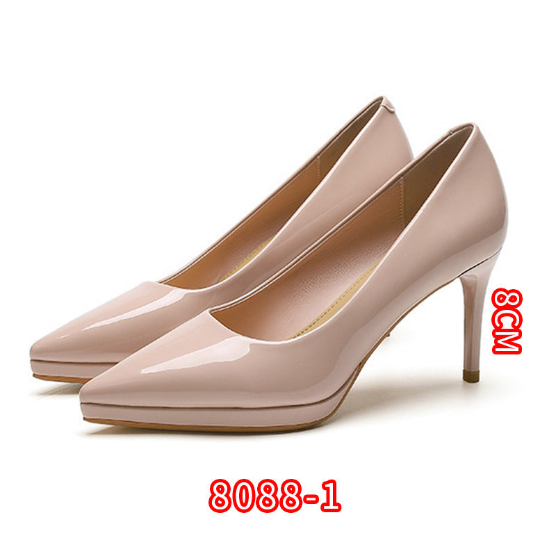 Women's Korean Patent Sexy Pointed Stiletto Classy High Fairy Style Women's Fashion Shoes