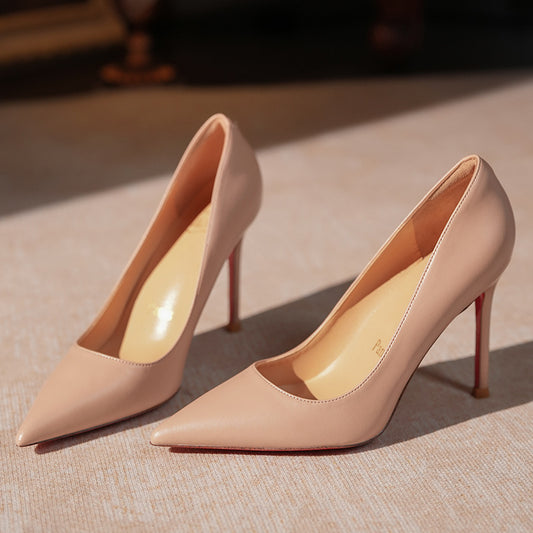 Bottom All-inclusive High Low-cut Stilettos Pumps Women's Fashion Shoes