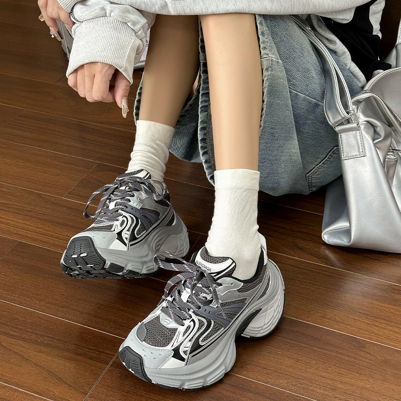 Women's European Goods Fried Street Paris Platform Dad Spring Mesh Sneakers