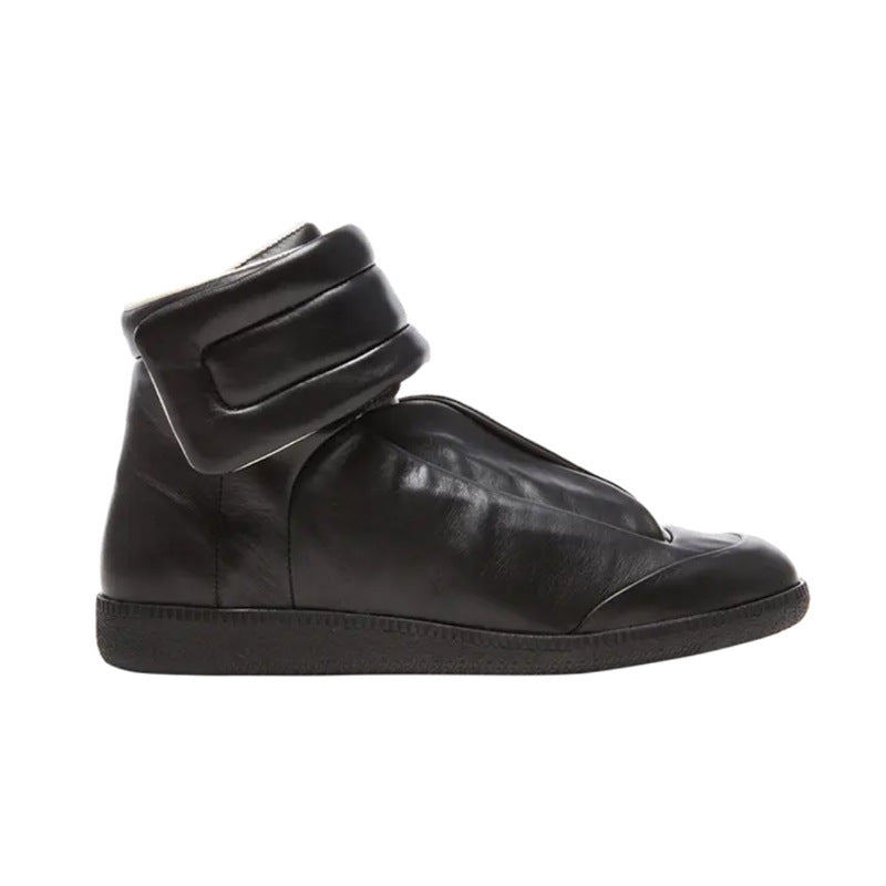 Men's Black White Red High Top Breathable Men's Martin Boots
