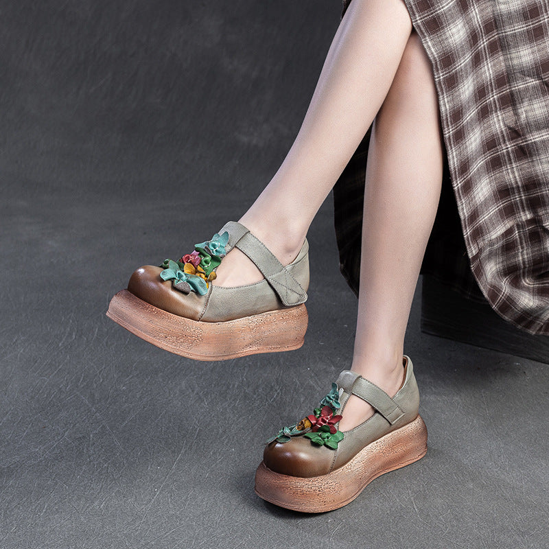 Shu Platform National Style Retro Magic Stick Artistic Heels