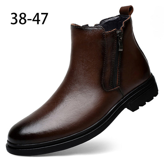 Men's Martin Plus Size Retro Side Zipper Cotton Casual Shoes