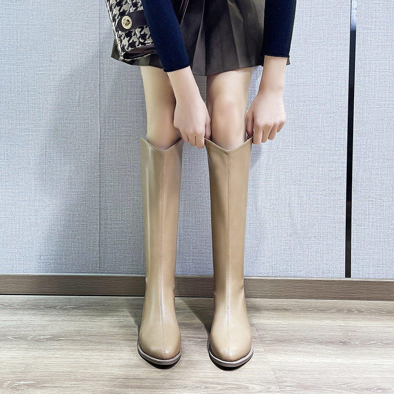 Height Increasing Insole Female Autumn Knight Boots