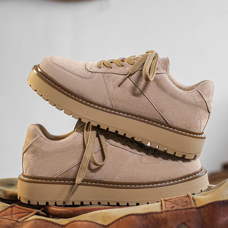 Men's Retro Style Worker Outdoor Leisure Board Fleece-lined Warm Boots
