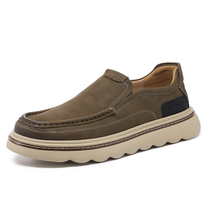 Men's Spring One Pedal Retro Platform Men's Shoes
