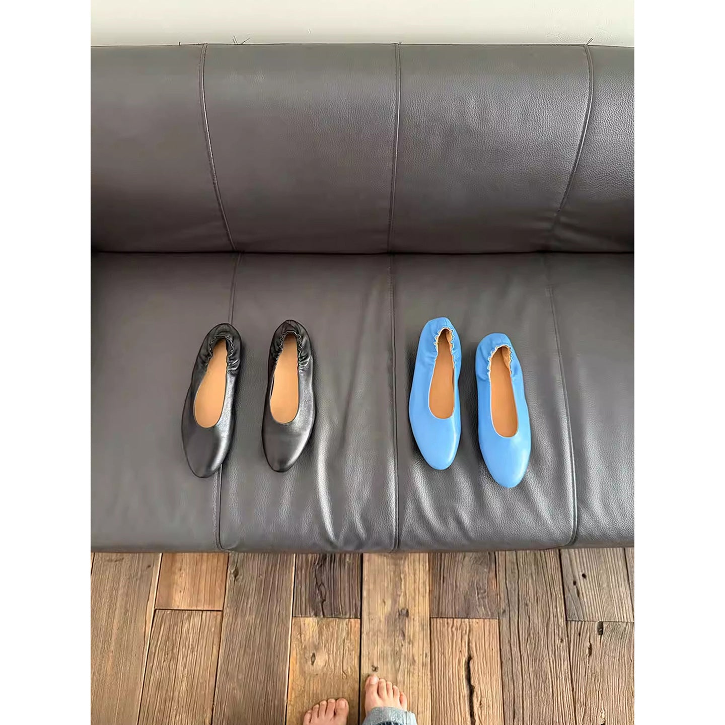 Women's Second Hair Shallow Mouth Flat Bottom Pumps Spring Pleated Elastic Women's Fashion Shoes