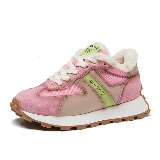 Women's Wool Dad Fashionable Winter Korean Style Thick Women's Sports Shoes