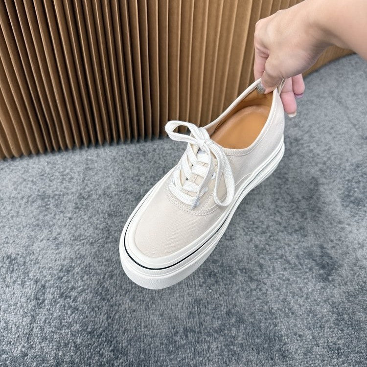 Women's Platform White Slip-on German Training Sports Casual Shoes