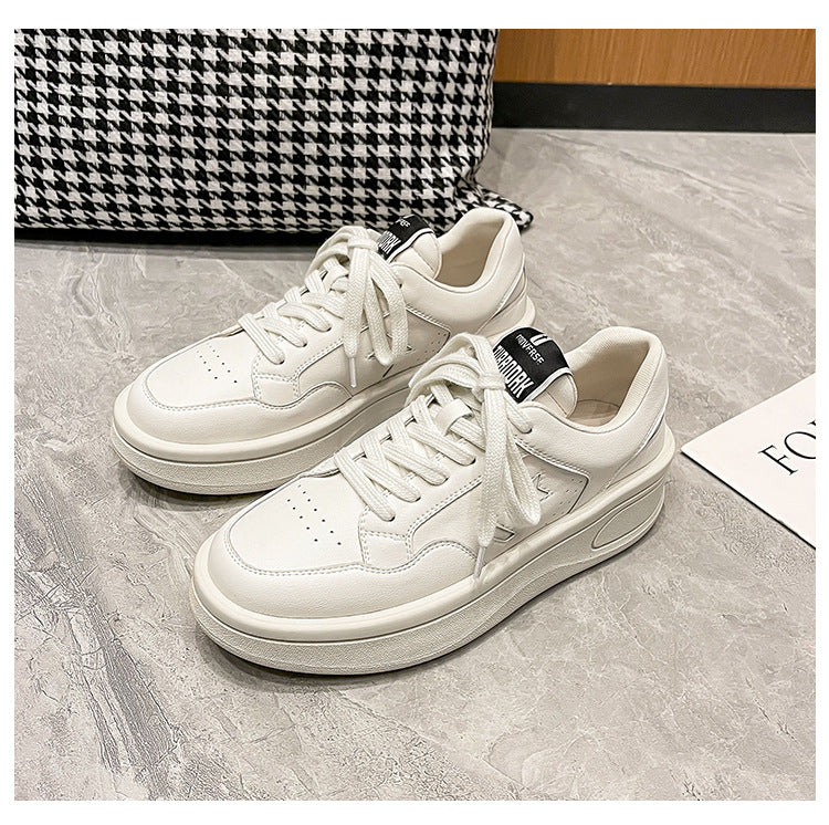 Women's Platform White Summer Leisure Height Increasing Insole Black Sports Casual Shoes