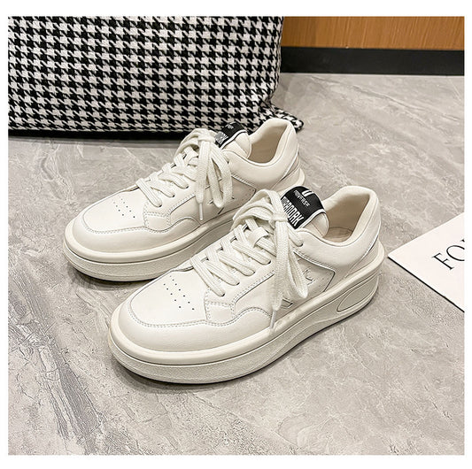 Women's Platform White Summer Leisure Height Increasing Insole Black Sports Casual Shoes