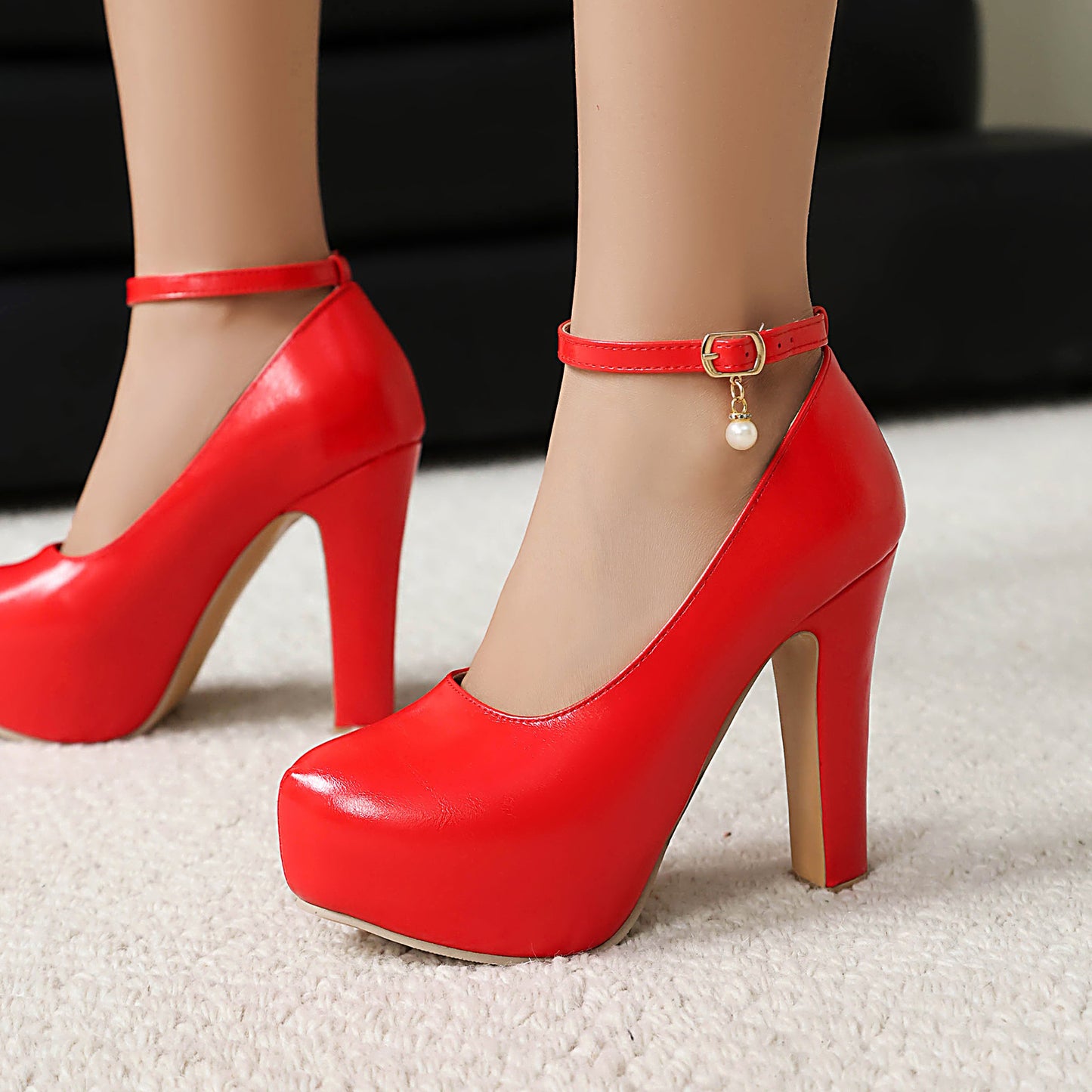 Women's Waterproof Platform Ultra High Shallow Mouth Heels