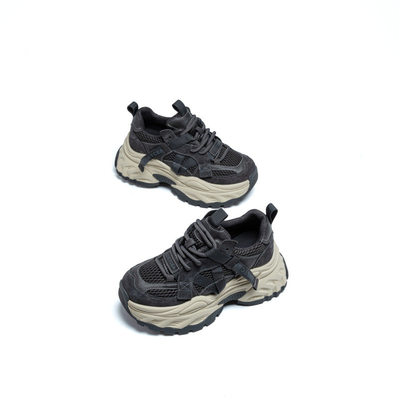 Women's Platform Height Increasing Autumn Versatile Breathable Mesh Women's Sports Shoes