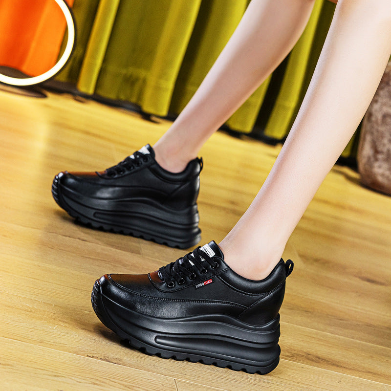 Women's Single-layer Small Platform Thick Bottom Wedge Women's Shoes