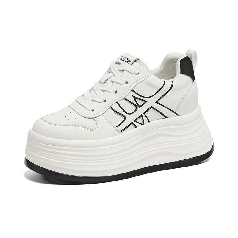 Women's Autumn Korean Style Height Increasing Insole Muffin Lightweight Women's Sports Shoes