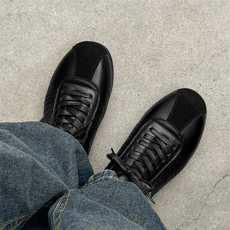 Women's & Men's Spring Retro German Training Small Derby Leather Shoes