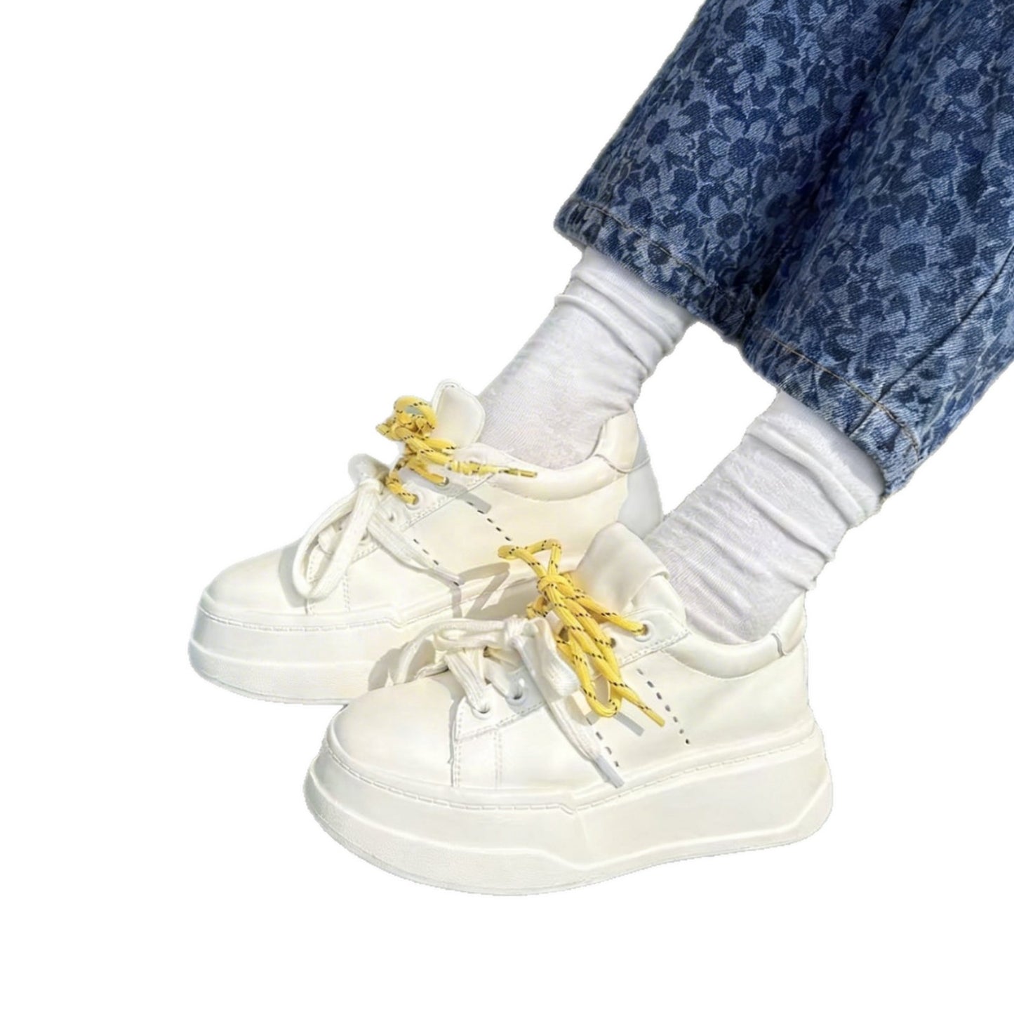 Women's Version White Spring Small Height Increasing Insole Women's Shoes