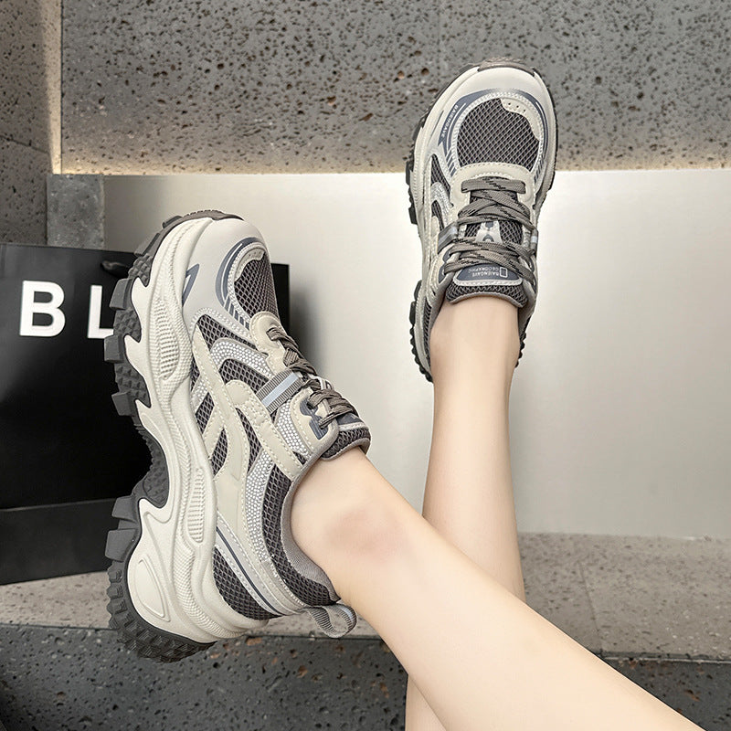Women's Platform Dad Autumn Genuine Small Breathable Casual Shoes