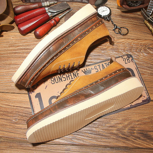 Men's Spring Genuine British Soft Bottom Retro Men's Shoes