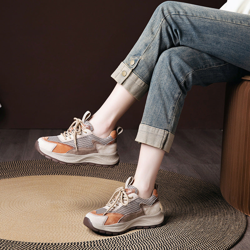 Women's Soft Bottom Lightweight Mesh Surface Pig Bar Men's Shoes