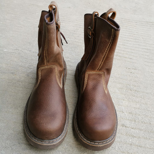 Women's & Men's Offer Booties Worker Genuine Rider Fashion Breathable Retro Mongolia Men's Martin Boots