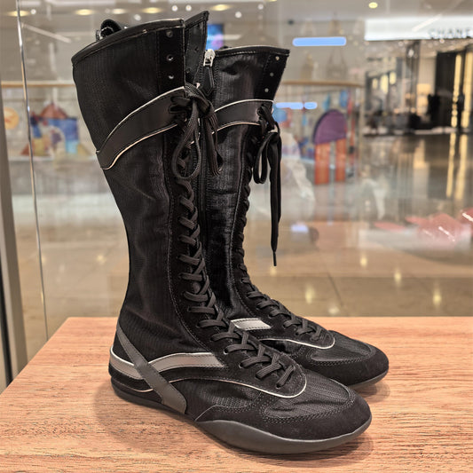 Women's Bottom German Training Safari Jacket Boxing Female Long Biker Women's Leather Boots