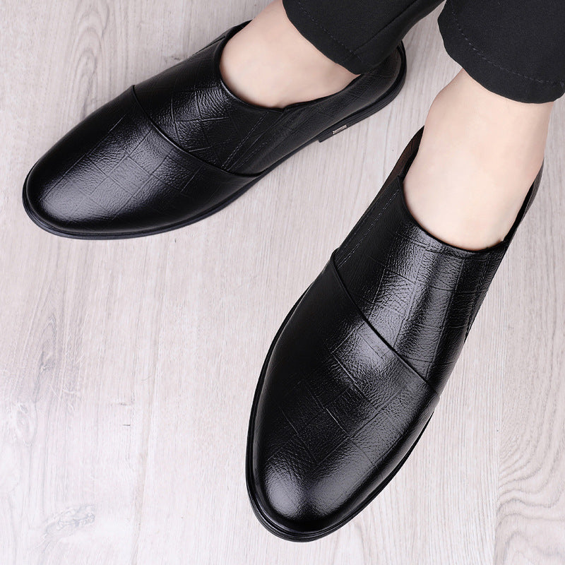 Men's Large Size Slip-on Slip On Soft Bottom Business Formal Wear Men's Casual Leather Shoes