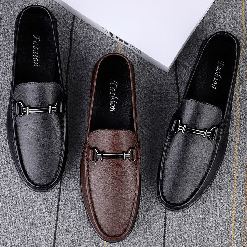 Men's Breathable Genuine Soft Business British Style Leather Shoes