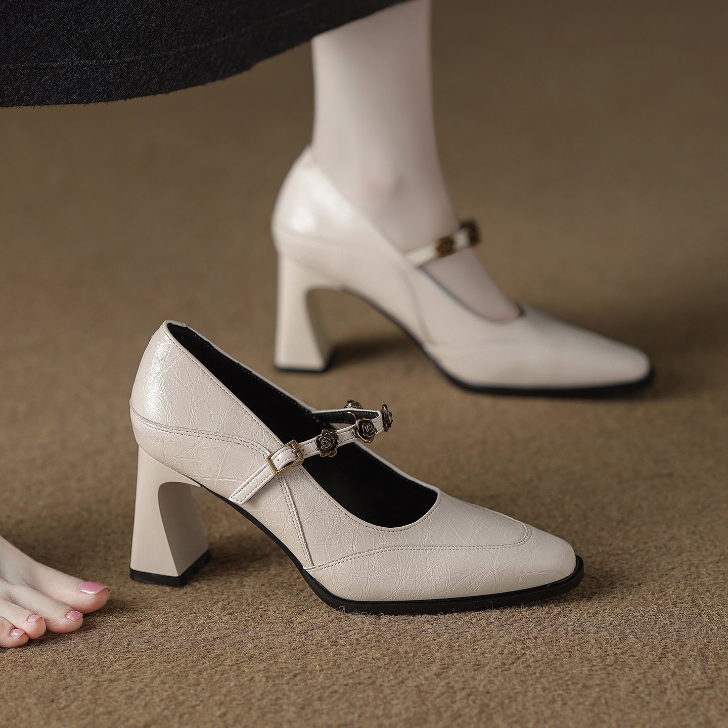 Women's Version Western Style High French Pumps Vintage Women's Casual Shoes