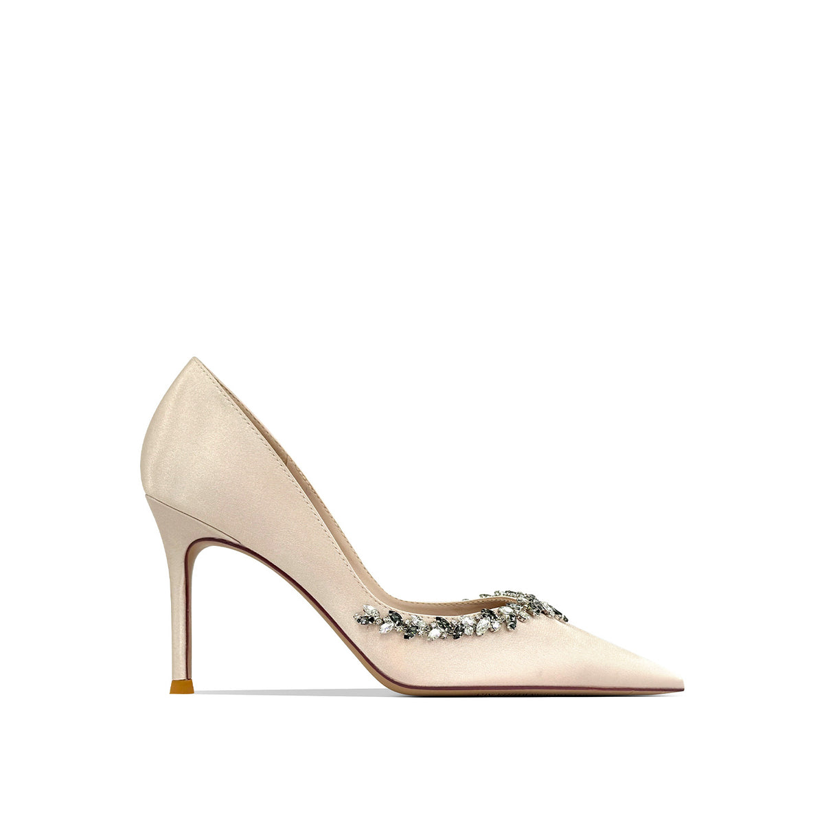 Beautiful Temperament Wild Satin High Not Tired Pointed Shallow Women's Fashion Shoes