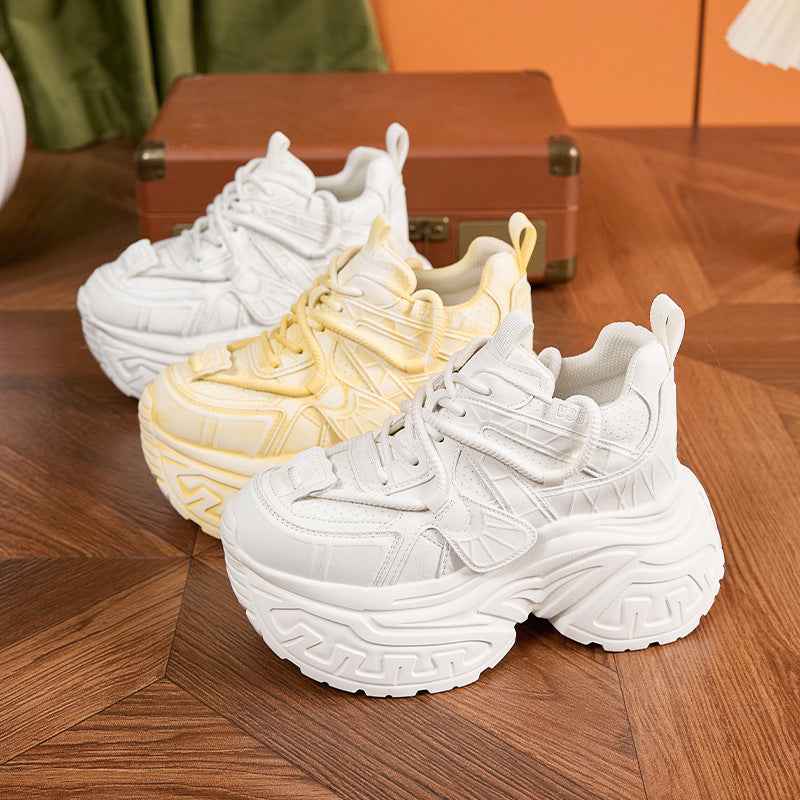 Women's Dad Spring Hidden Retro Rub Colored Women's Sports Shoes