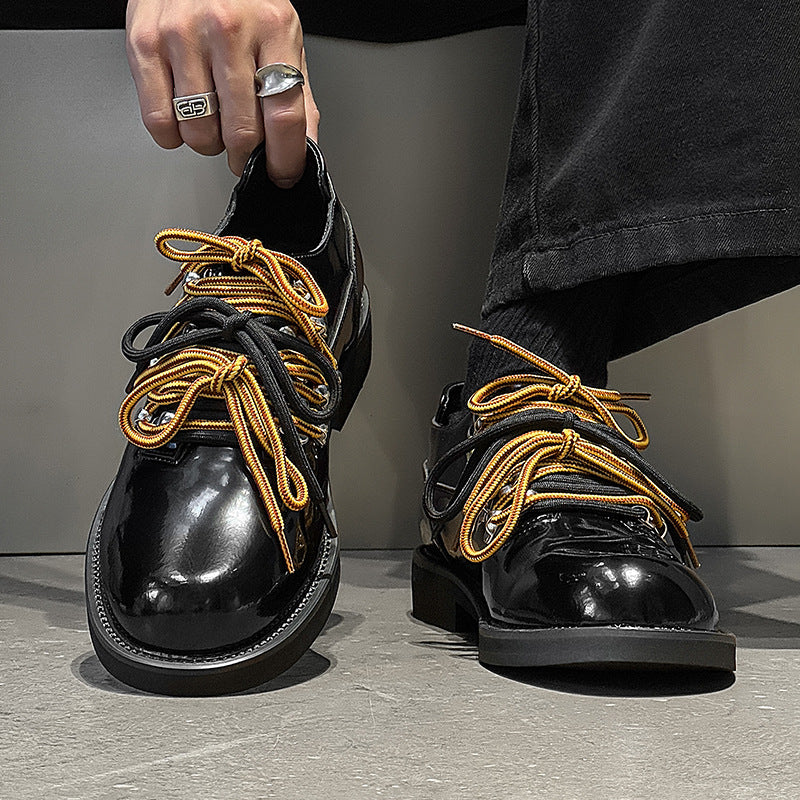 Women's & Men's Mountaineering Platform Derby British Style Fashion Leather Shoes