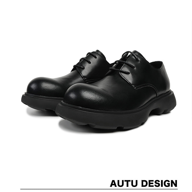 Men's Autumn Round Toe Mickey Derby Commuter Men's Casual Leather Shoes