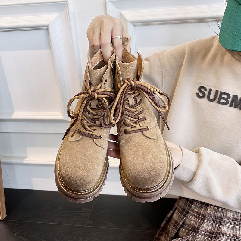 Women's Small Martin Fashion Retro Worker Cow Boots